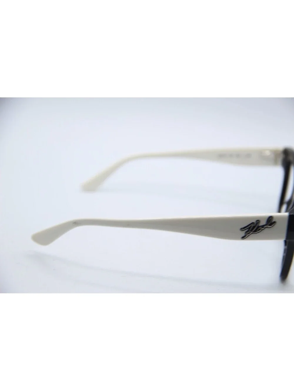 Karl Lagerfeld Kl6115 001 Black White Cat Eye Authentic Eyeglasses